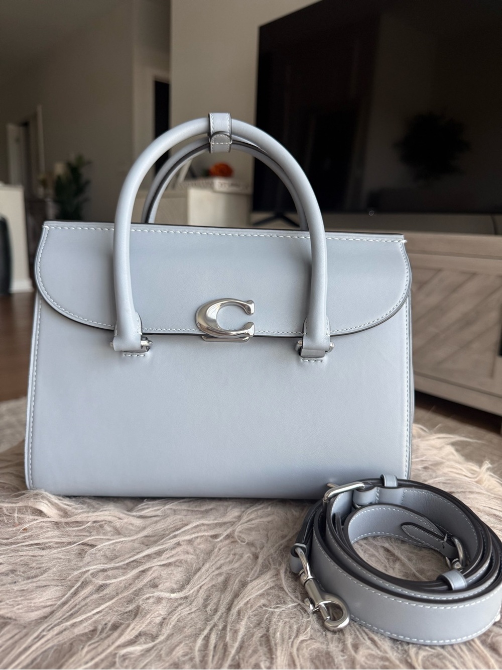 Coach Broome Carryall 28 Bag - Grey Blue